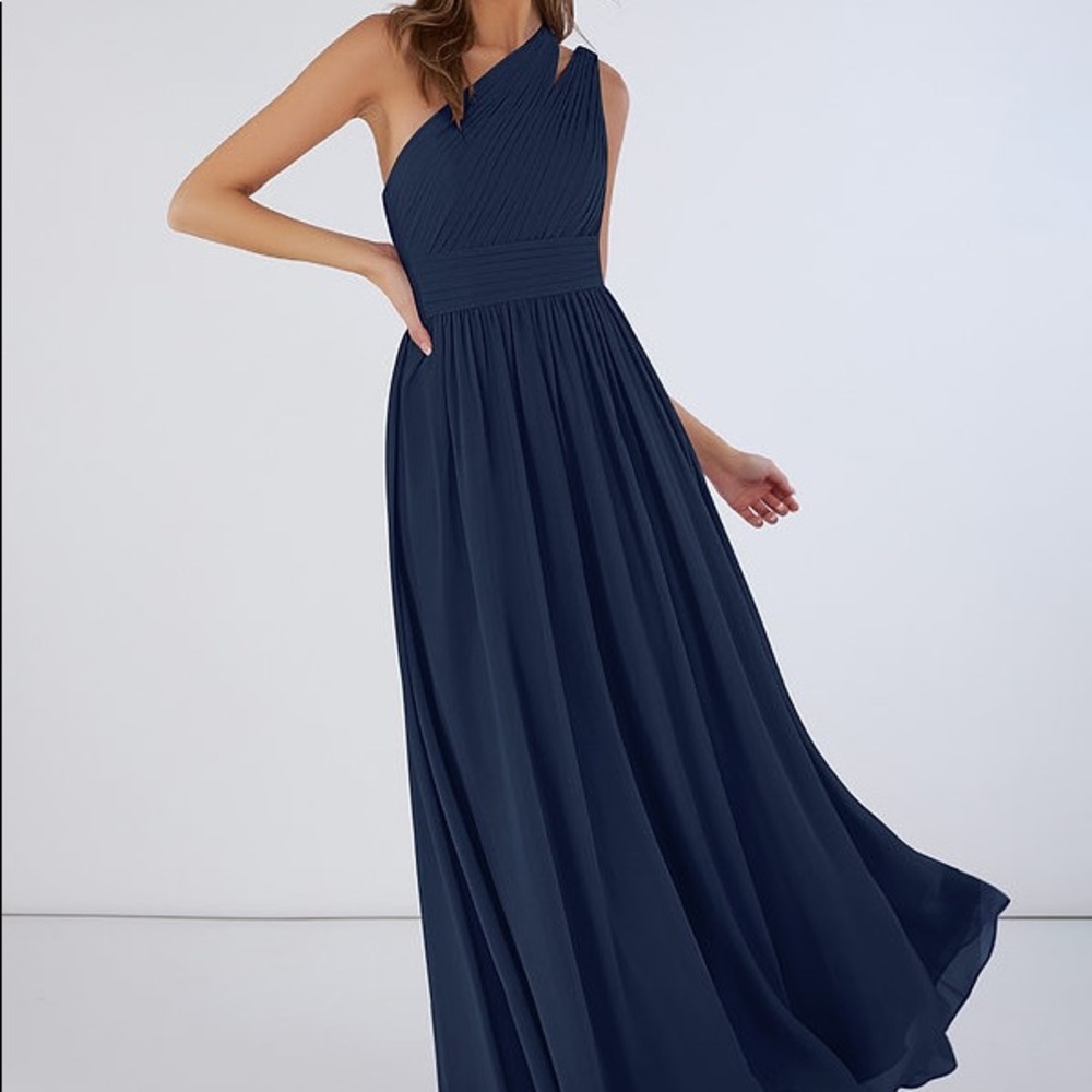 Azazie Bridesmaid Dress Blue Navy